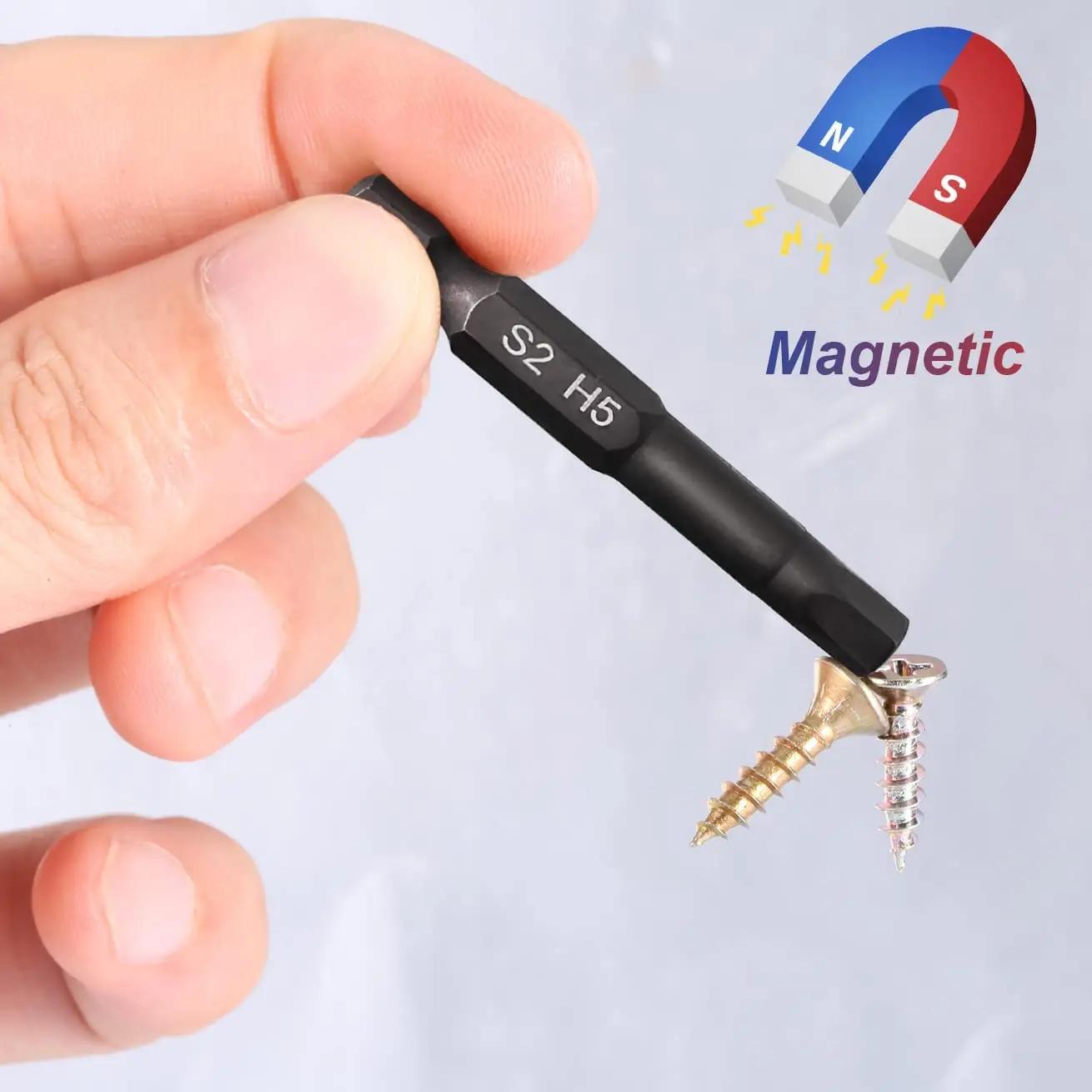 Binoax Hex Cabeça Allen Chave Broca Set, Shank liberação rápida, chave de fenda magnética Bit, SAE 1/4 ", 10 Métrica