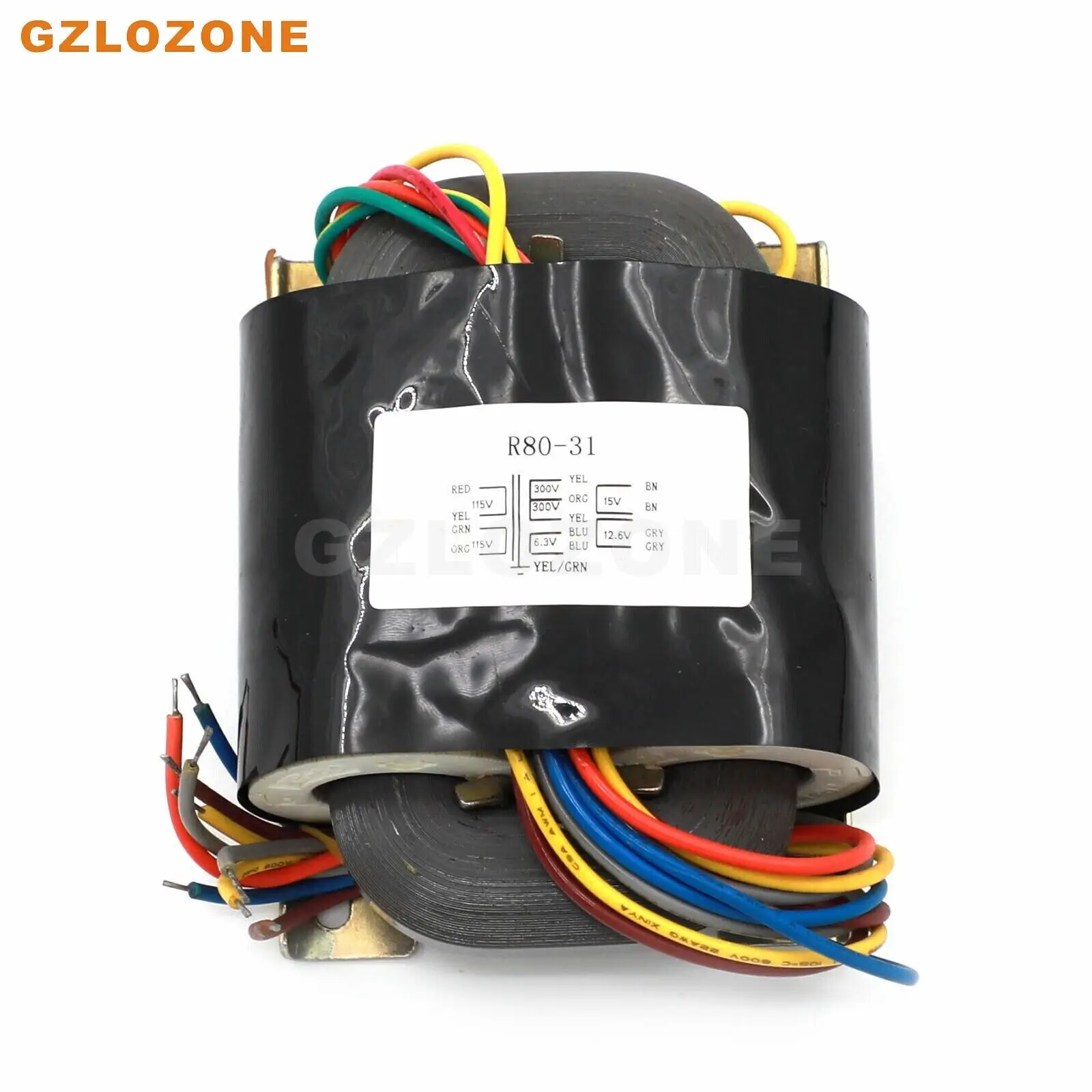 100VA R-core Transformer 0-115V*2 To 300V-0-300V+6.3V+12.6V +15V (B6-88)