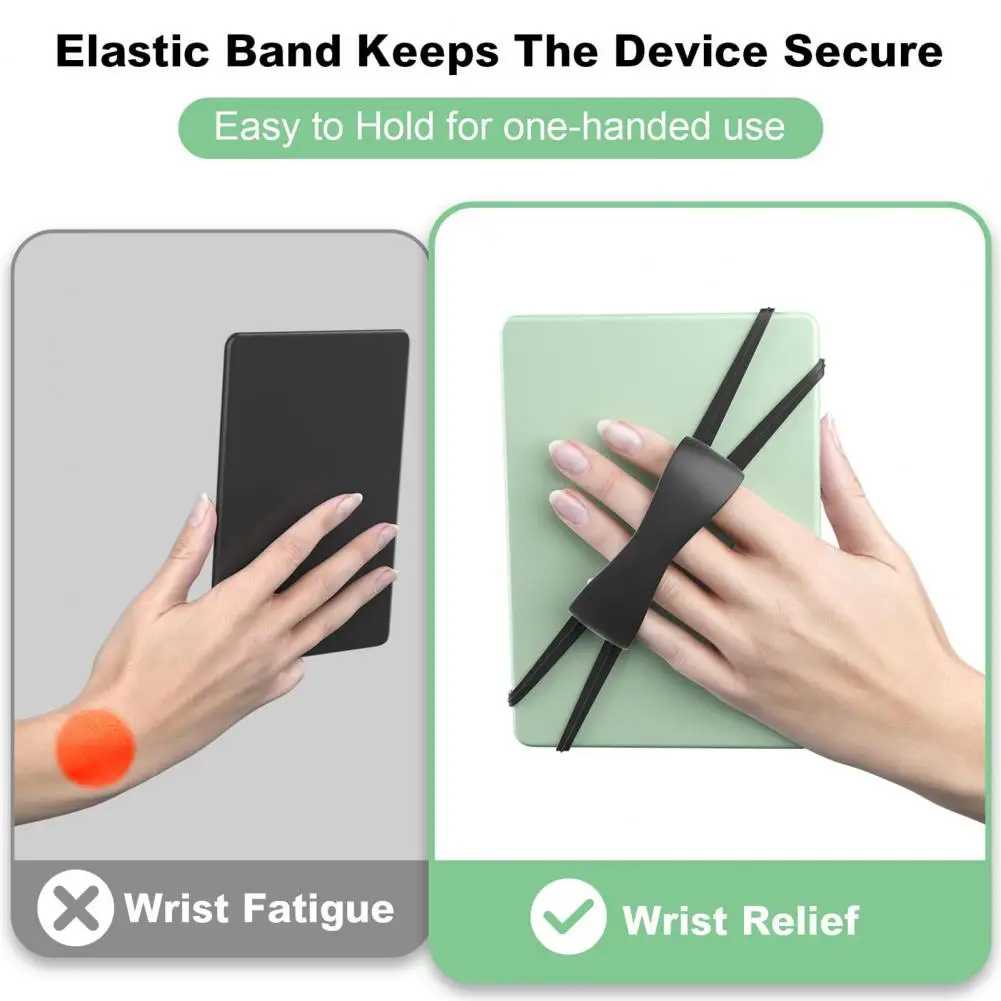 Hand Grip Holder Silicone Tablet Hand Strap Set High Elasticity Finger Grip Holder Lightweight Universal E-book for Kindle