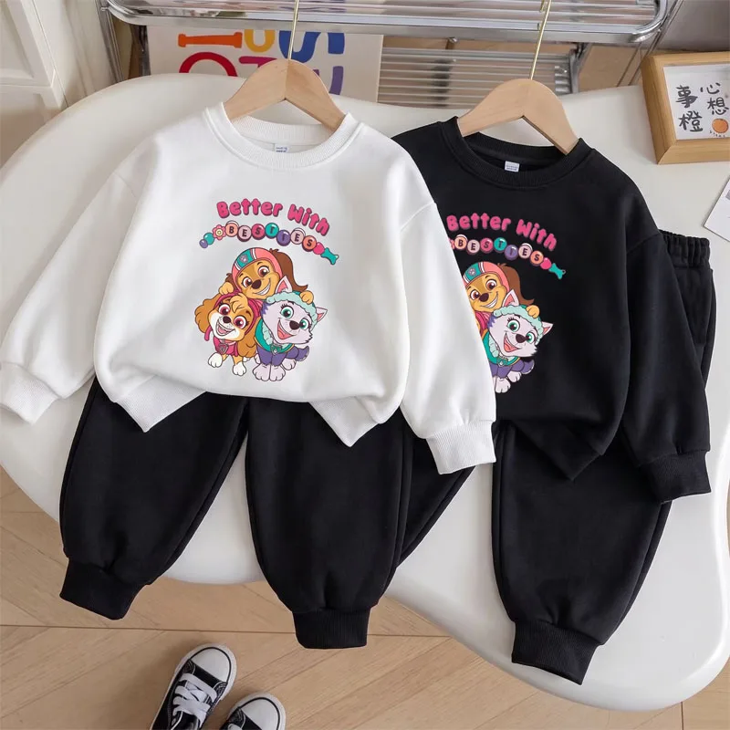 PAW Patrol Baby Boys Long Sleeved Pullover and Pants 2 Pcs Sets 2026 Autumn New Children's Sweatshirts Set Kids Casual Sweatsuit