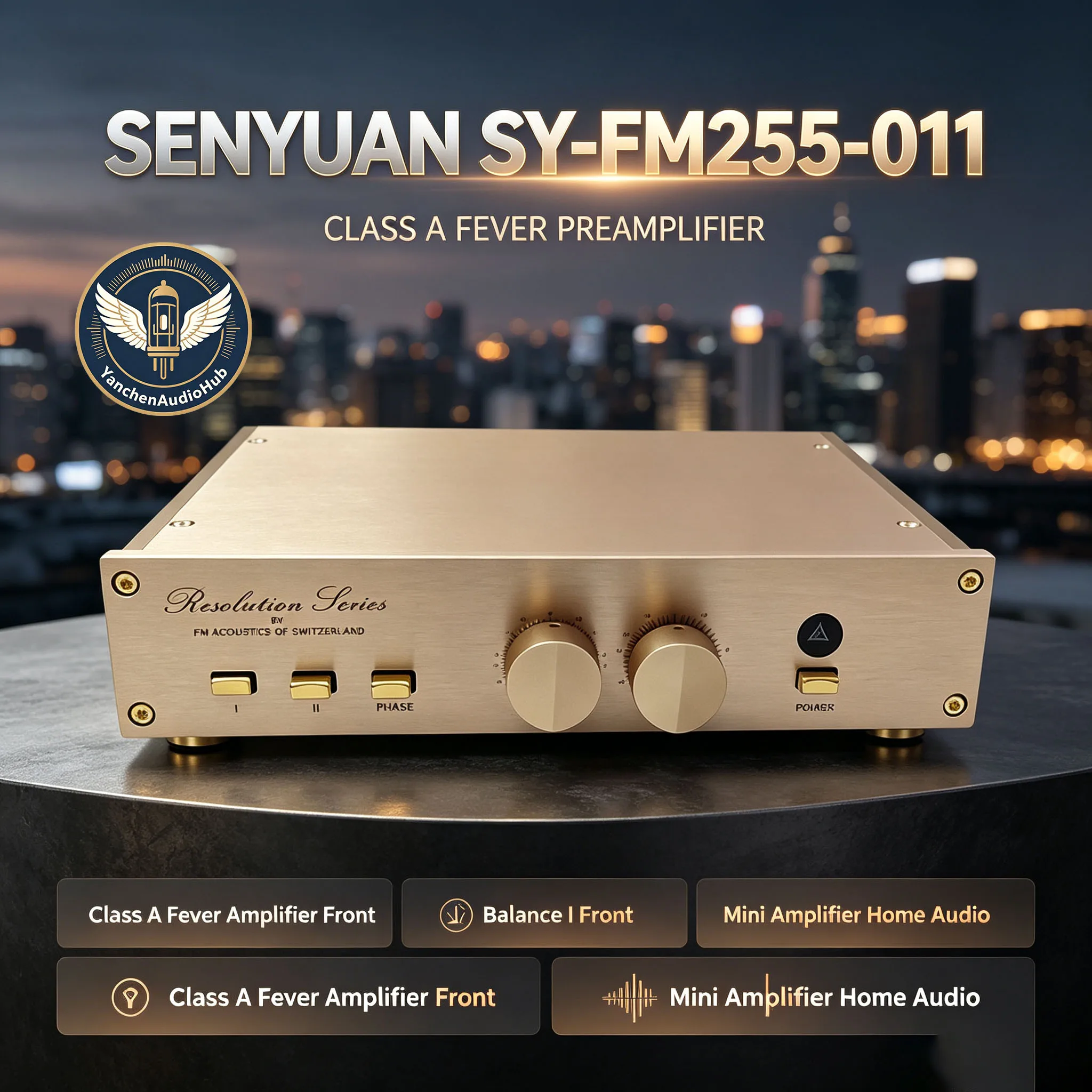 CHN 2027 New Senyuan sy-fm255-011 Class A Fever Amplifier Front Balance I Front Mini Amplifier Home Audio