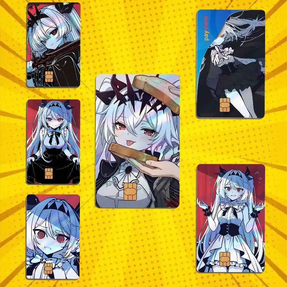 game NOexistenceN of You AND Me Lilith High Quality Anime Laser PVC Sticker Film Skin Cover For Metro Debit Credit Card
