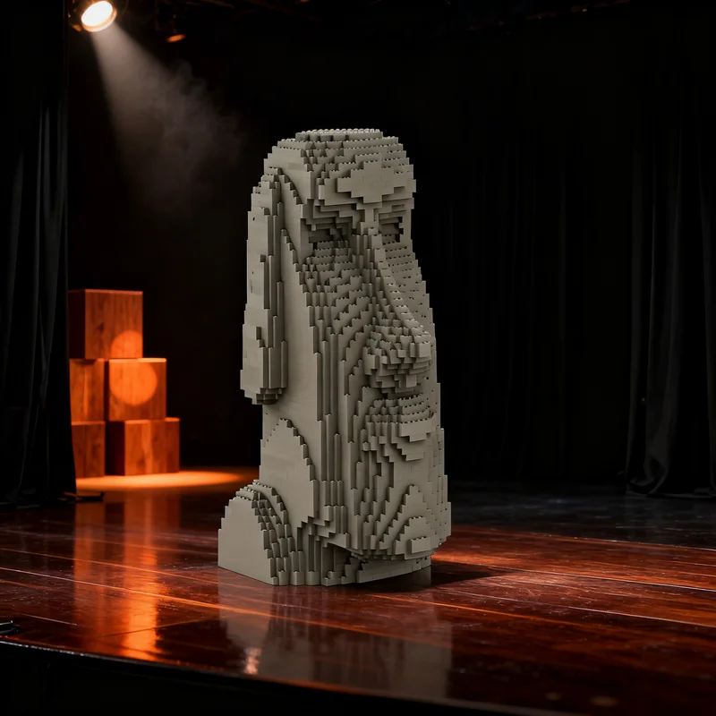 

Конструктор MOC «Статуя Моаи» 66 см, 4402 детали, модель с острова Пасхи, коллекционная, для взрослых и детей, премиум-класса, для декора и подарка