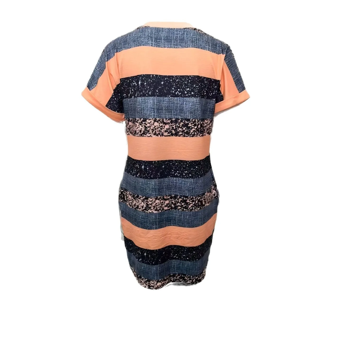 Sommer Damen Home Nachthemd Kurzarm Kleider Lässig Gestreiftes Langes T-Shirt Damenbekleidung