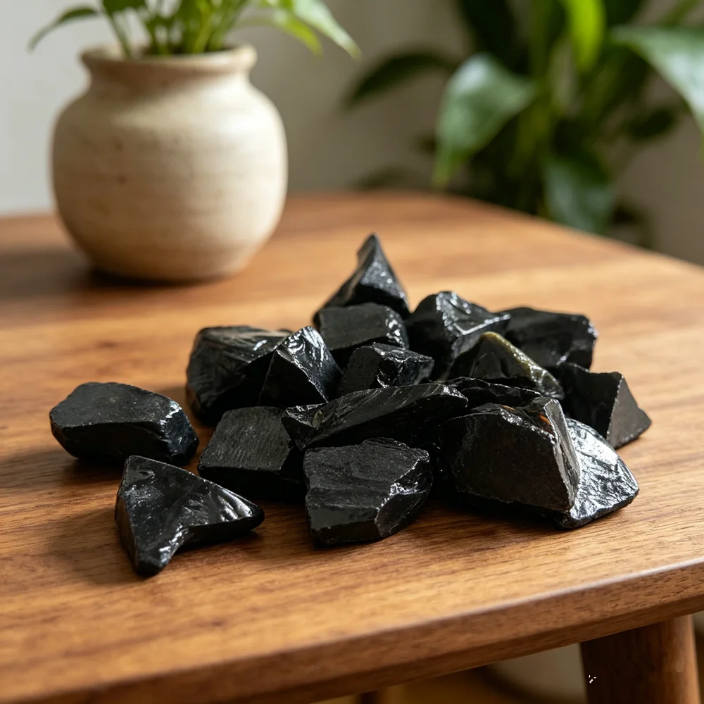 Natural Black Obsidian Irregular Healing Black Crystals Stones Mineral Rock Specimen Decoration Energy Healing Stone view 5