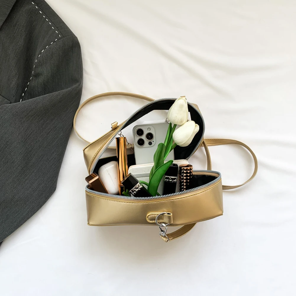 

Women Shoulder Bag Creative PVC PU Tote Bag Coffin Shape Handbag Transparent Underarm Bag for Office Travel Make Up Cosmetic Bag