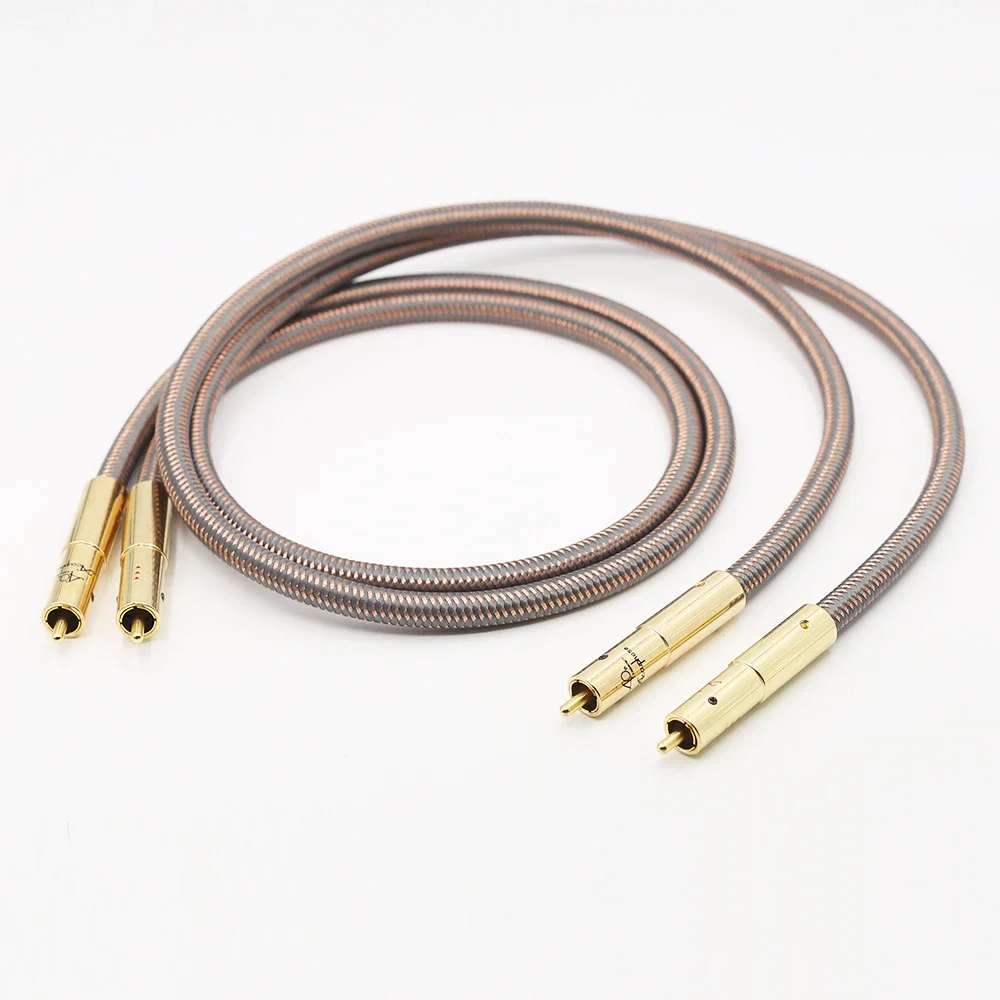 Hifi RCA Cable Accuphase 40th Anniversary Edition  RCA Interconnect Audio Cable Gold plated plug