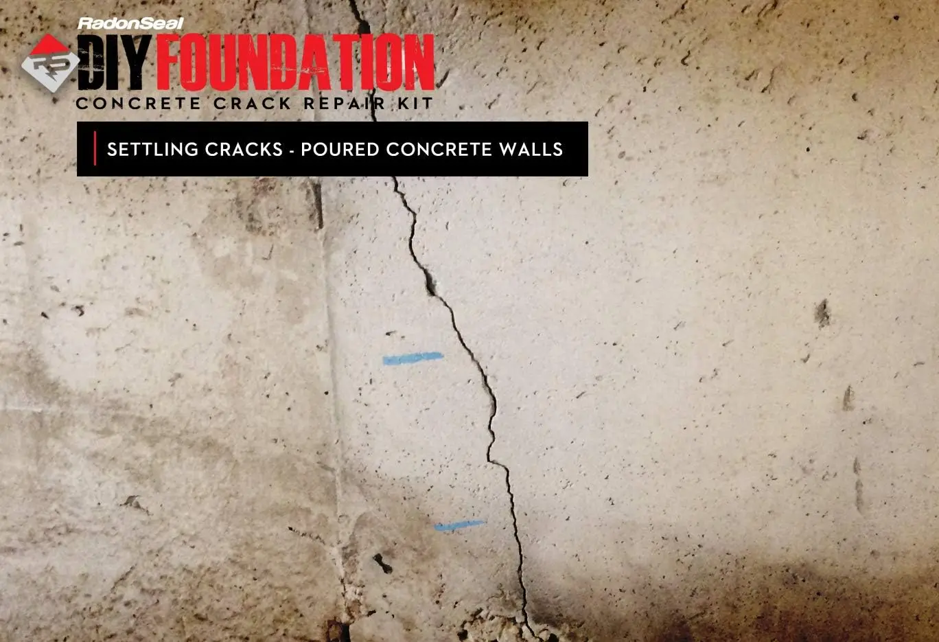 RadonSeal Concrete Foundation Crack Repair Kit, A solução do proprietário para fixação do porão, rachaduras na parede como profissionais!, 10 pés