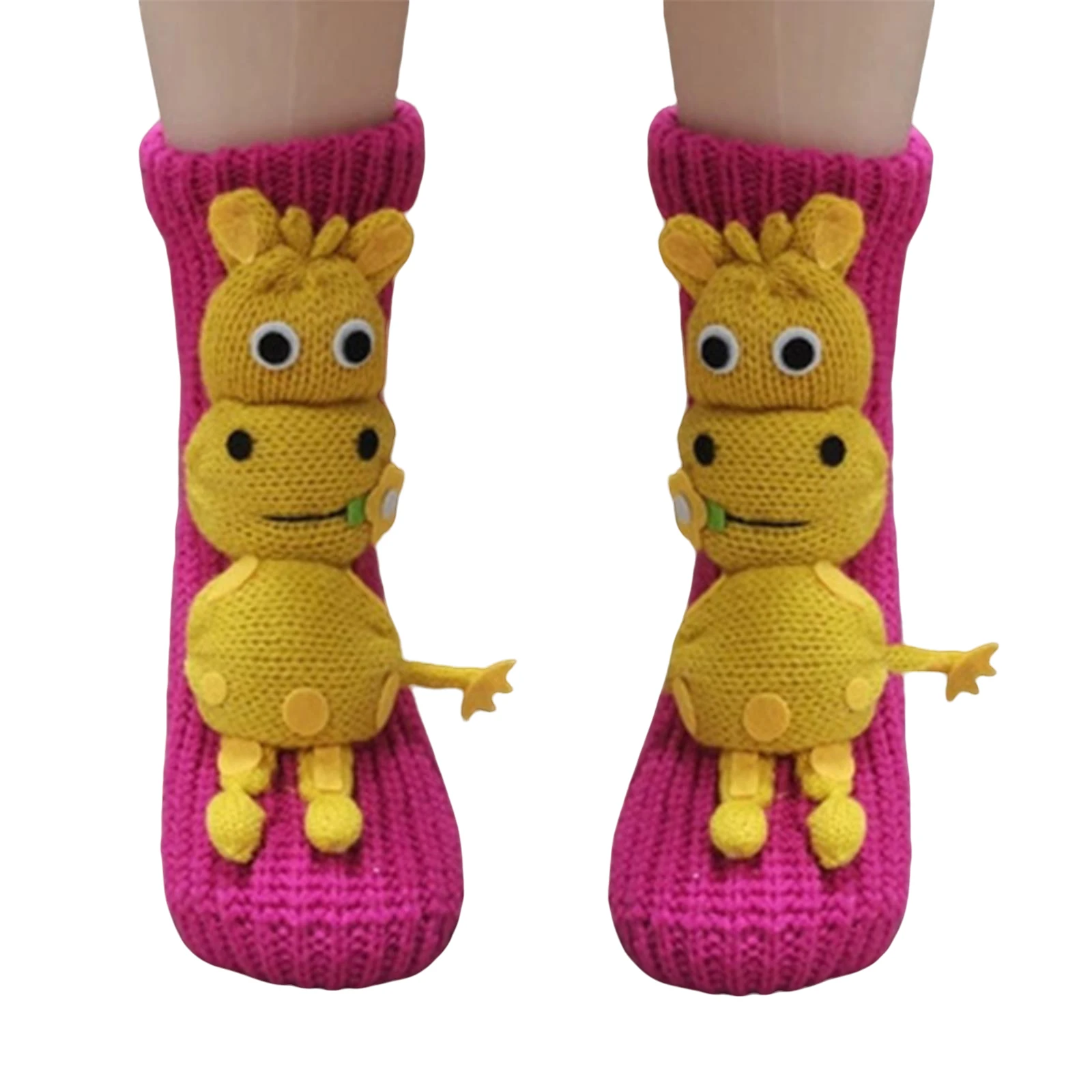 ثلاثية الأبعاد محبوك لطيف الحيوان جوارب يمكن السير بها على الأرض جديد متعة الجدة اليدوية الكروشيه الشتاء الجوارب الدافئة الإبداعية هدايا عيد الميلاد للأطفال