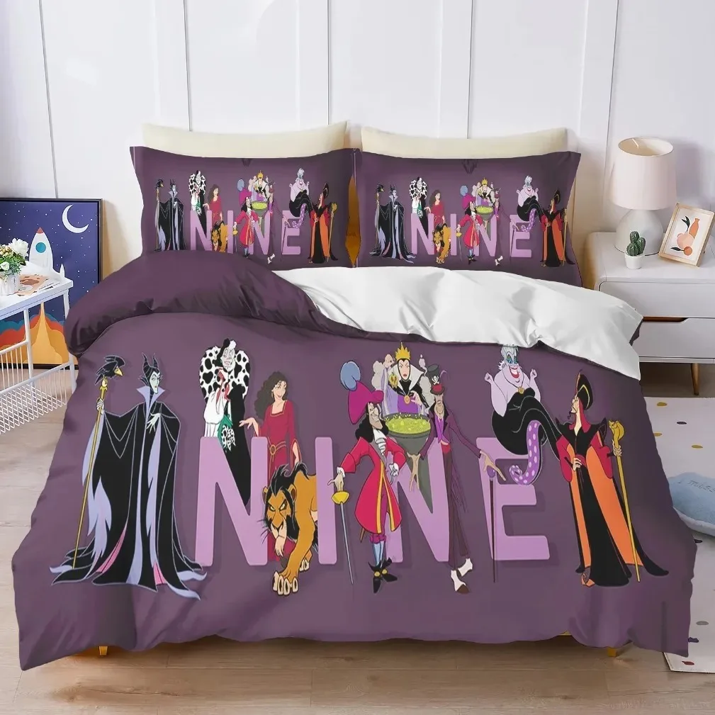 

Villains Maleficent Ursula Evil Queen Bedding Set Disney Evil Queen Bedding Set,3D Children'S Bed Set Holiday Gifts