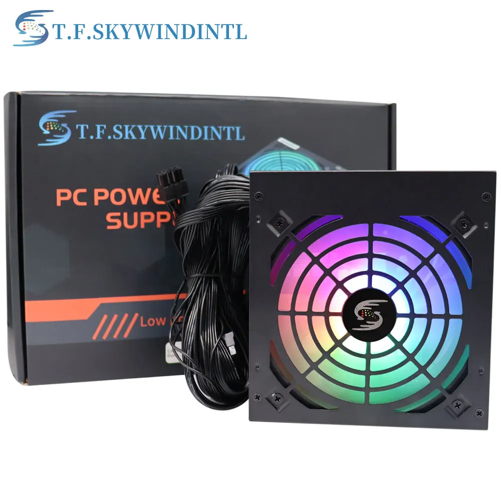 Font 500W PSU ATX 12V Gaming PC Power Supply Gaming Game RGB Fan 500W Computer Power Supply computer PSU laboratory power Supply image 2