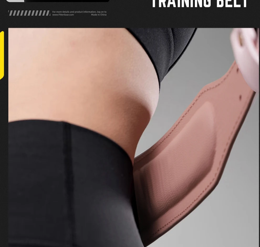 Gewichthebergürtel für Frauen, 10 cm Breite, Fitnessstudio, Fitness, Kniebeugengürtel, Rückenstütze, Powerlifting, Cross-Training, Trainingsgürtel, Rosa – Detail 3