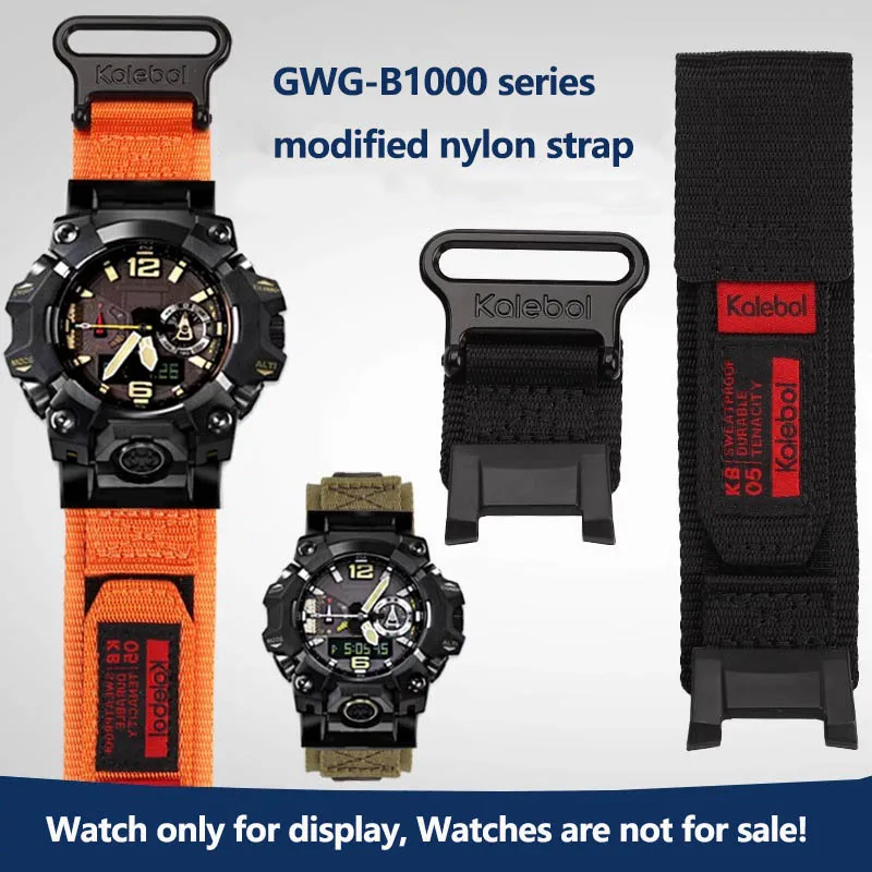 GWG-B1000 Men Breathable Nylon Strap for Casio Third Generation Big Mud King GWG-B1000 Series Modified Nylon Canvas Watch Band