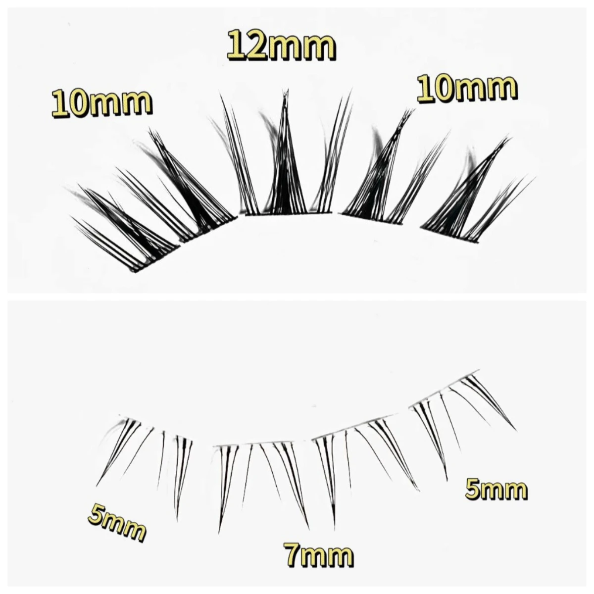 20 Rijen Koreaanse Lagere & Valse Wimpers Set Natuurlijke Manga Wimpers De Luie Clusters Wimpers Gesegmenteerde Nep Wimpers Makeup Tools