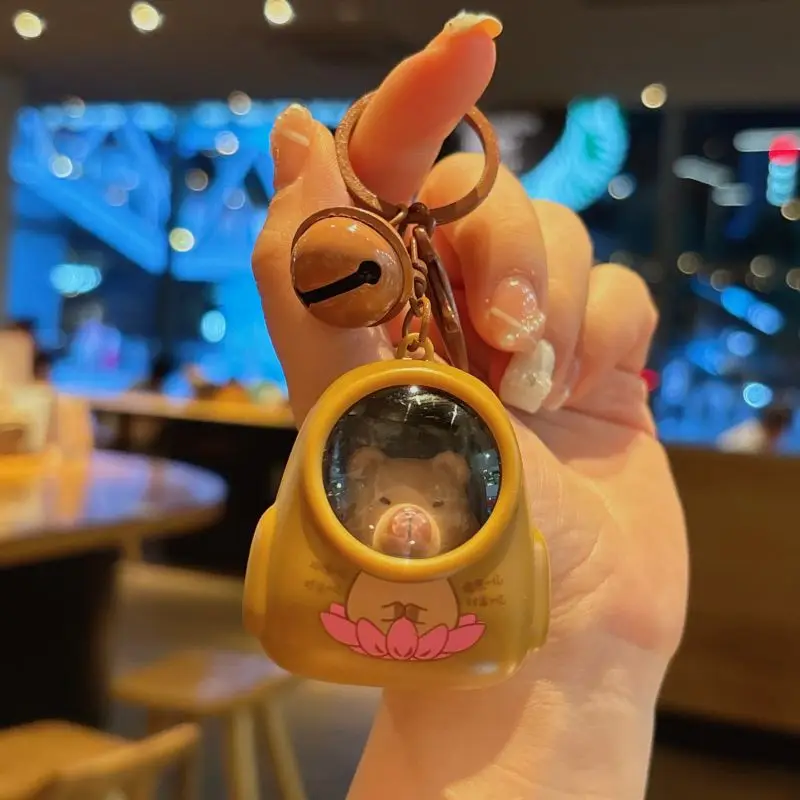 1Pcs  Knock creative night light keychain bag pendant atmosphere light keychain car keychain