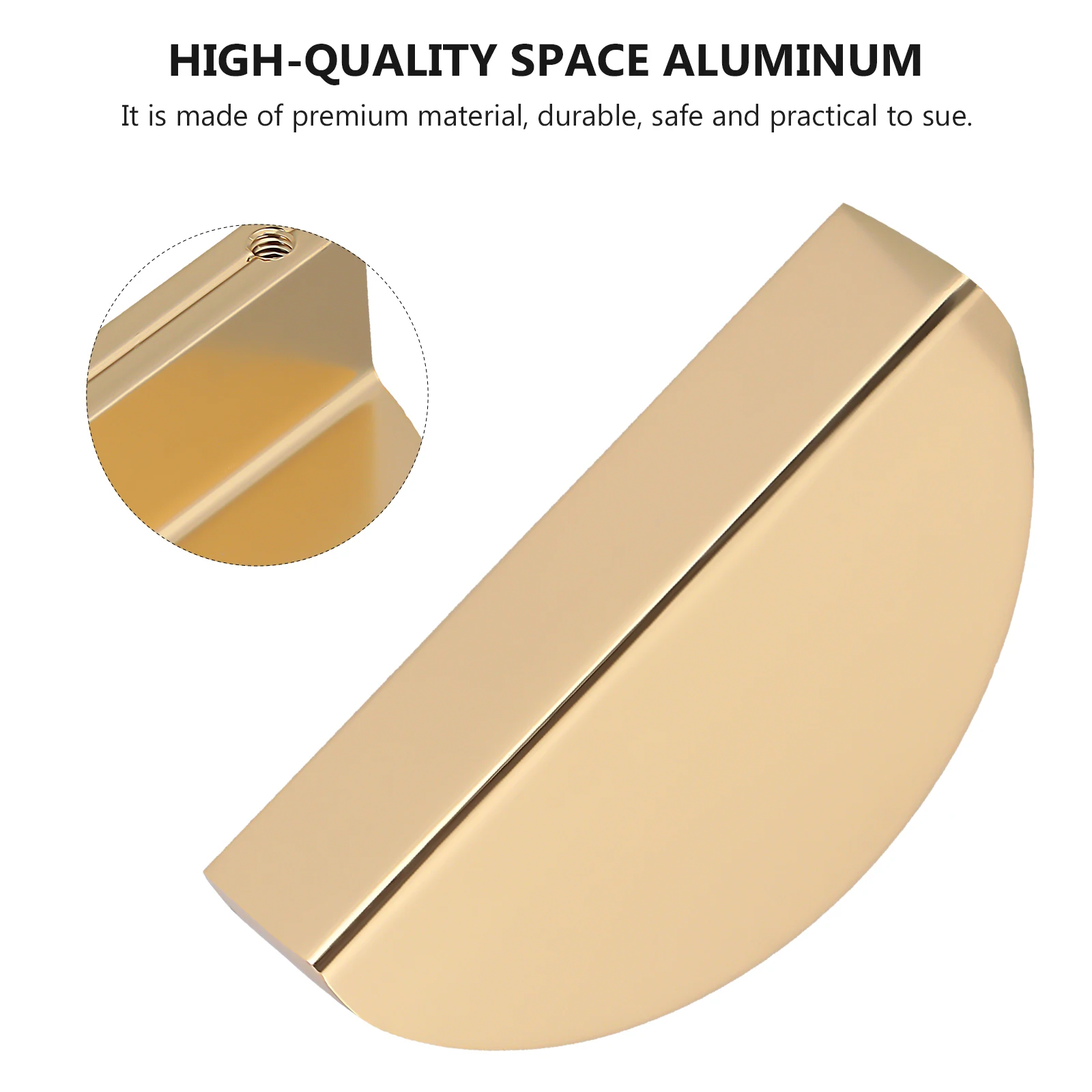 

4pcs Copper Handles Durable Elegant Cabinet Drawer Pulls Door Knobs Semicircle Drawer Knobs Furniture Hardware