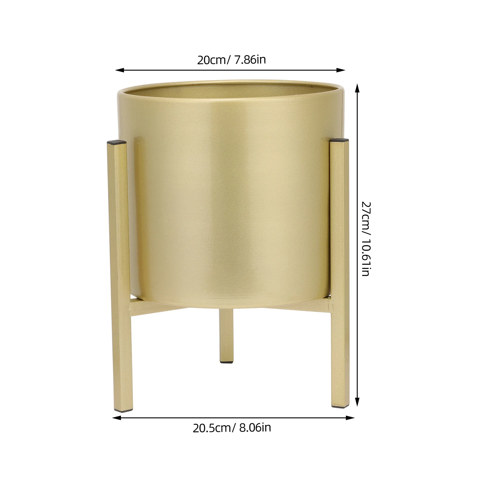 مجموعة واحدة من أصيص الزهور للاستخدام الداخلي على الطراز الشمالي، حامل نباتات ذهبية للشرفة المنزلية، تصميم أنيق، حامل نباتي ذهبي سهل التنظيف #2