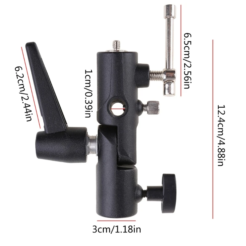 Flash Bracket H-Type Swivel Umbrella Holder Adapter Adjustable 1/4\