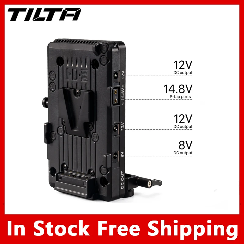 TILTA TA-BTP2-V V-Mount Battery Plate V2 Power Supply 15mm LWS Rod Adapter for BMPCC 4K 6K Cage Accessories