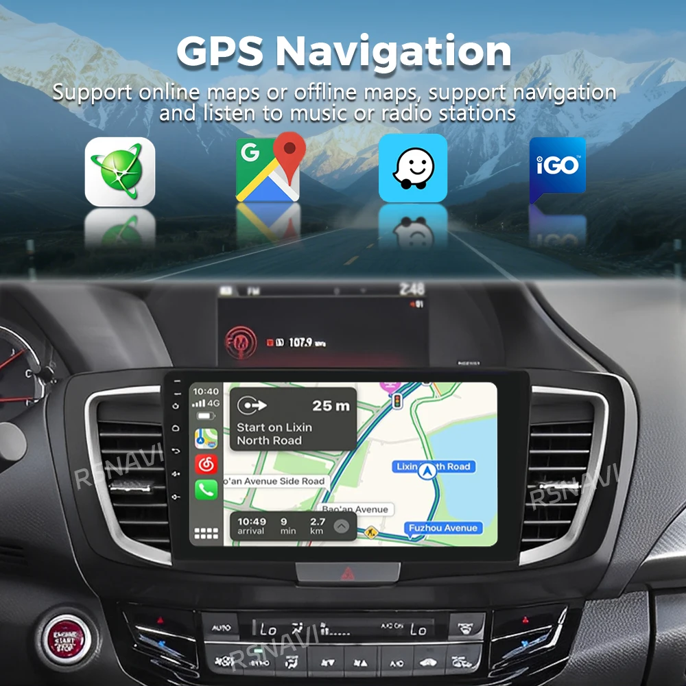 Android 15 Car Radio For Honda Accord 9 2013 2014 2015 2016 2017 Navigation GPS Multimedia Video Player Stereo 2 DIN WiFi+4G BT