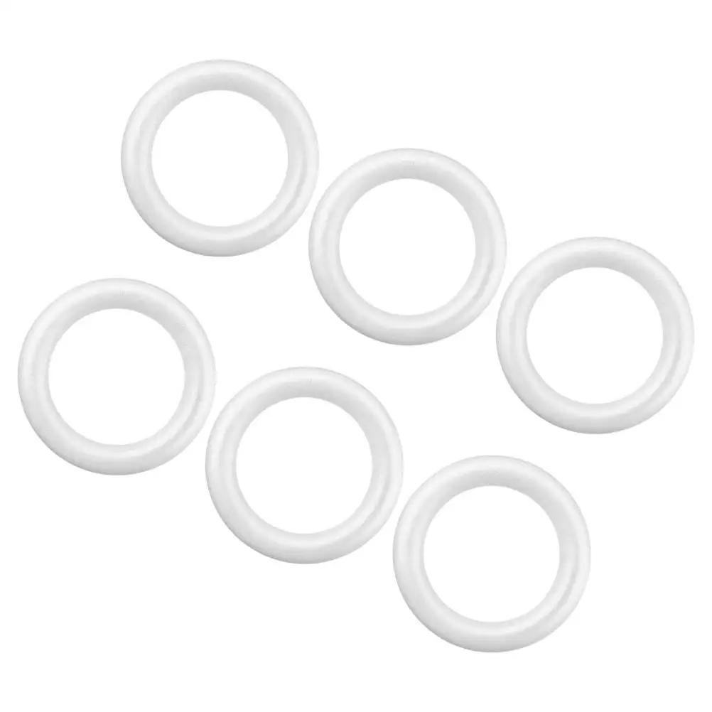 

6 Pcs Foam Ring Decoration Wire Circles for Crafts Suite DIY Wreath Wreaths to Decorate Reusable Forms Round