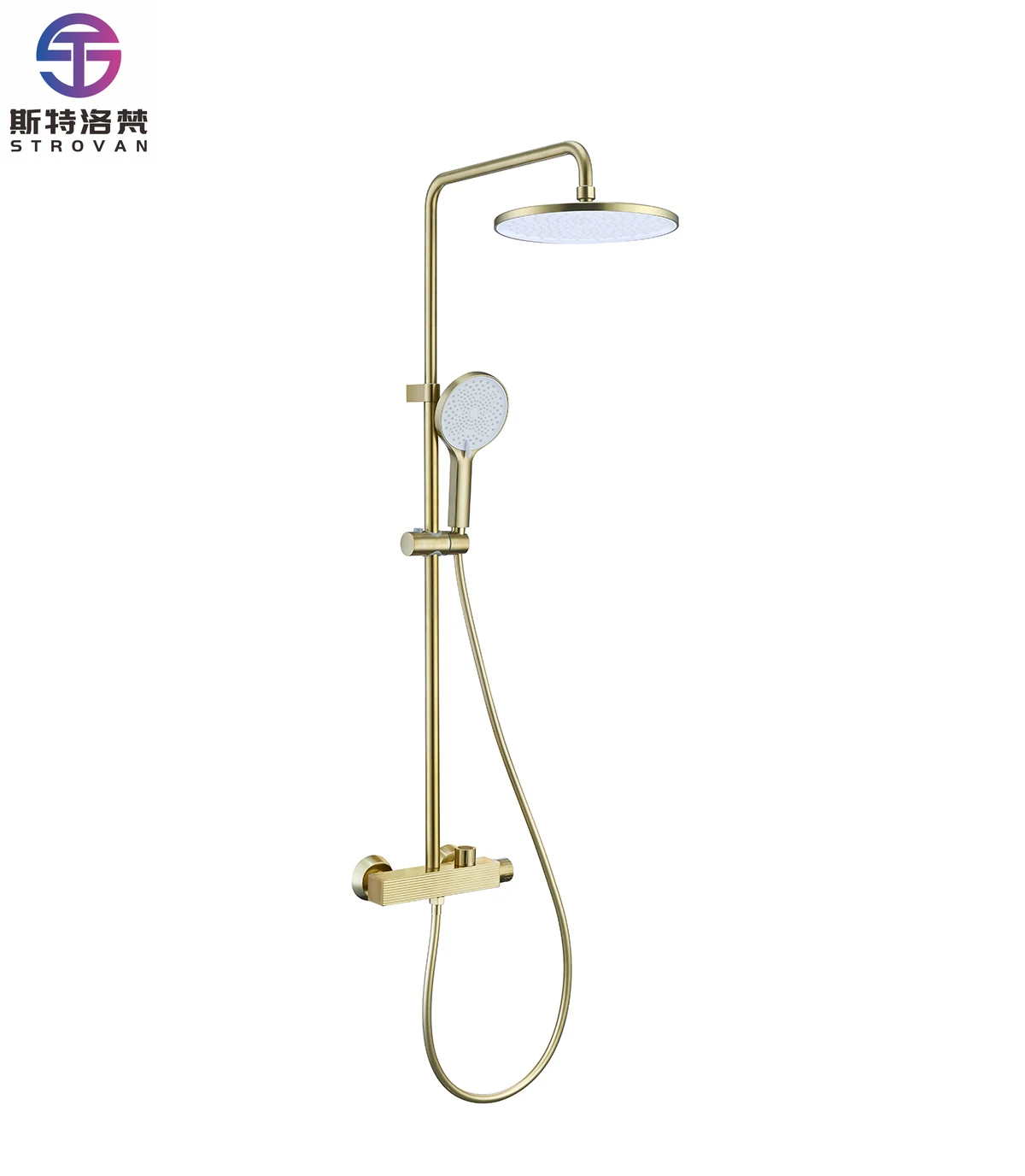 

Luxury New Design Gold Bathroom Shower Set Wall Mount Rain Shower Set High Pressure Bathroom Brass Shower Mixer Faucet