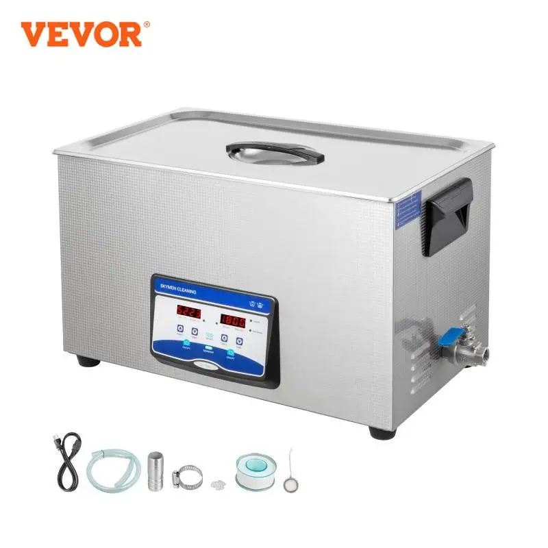 VEVOR – nettoyeur Ultra sonique, 3,2 l, 4,5 l, 6,5 l, 10l, 15l, 20l, 22l, 30l, avec fonction de dégazage, Machine à laver Portable, appareil ménager