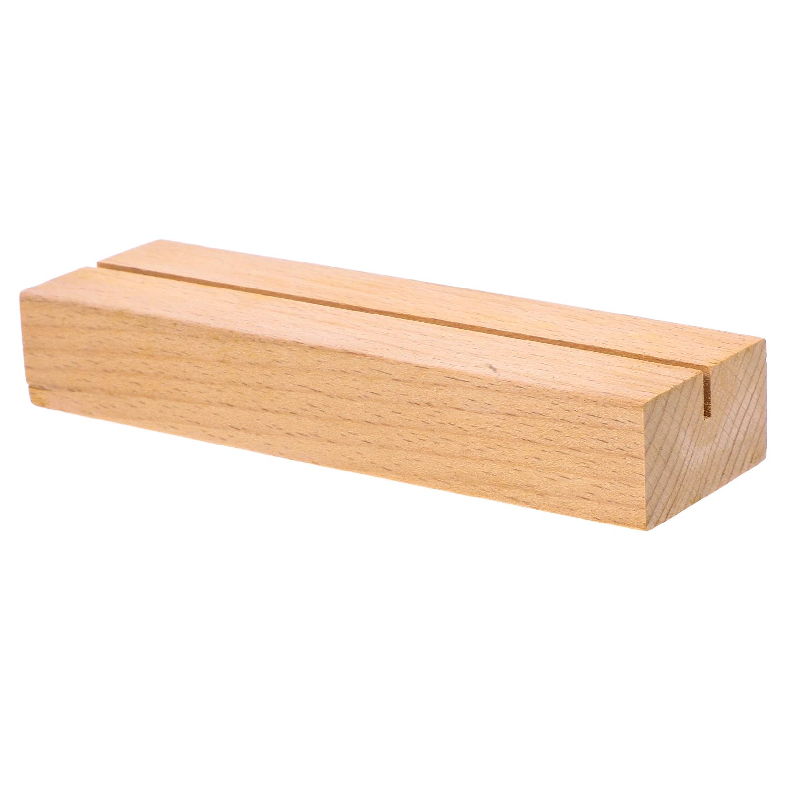

Wooden Base for Photo Cards Display Sturdy Construction Versatile Use Proper Slot Width Rustic Charm Calendar Stand Table