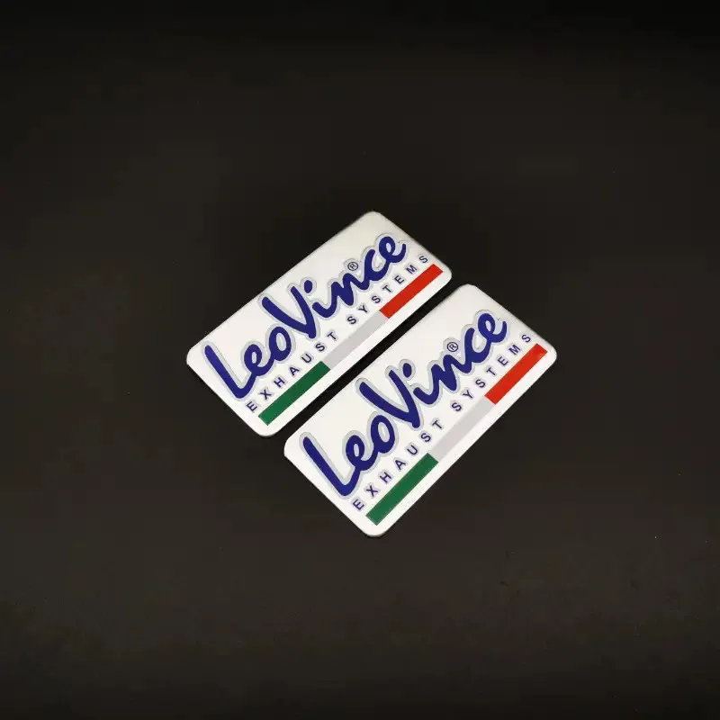 2 Pieces Leovince Motorcycle Exhaust Decal，Scorpion Design Aluminum Sticker