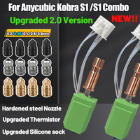 2.0 Version Upgraded Hotend For Kobra s1/s1 Combo Hotend Upgraded Thermistor Heater 200K For Anycubic Kobra S1/S1C Nozzles