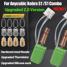 Versão 2.0 atualizado hotend para kobra s1/s1 combo hotend aquecedor termistor atualizado 200k para anycubic kobra s1/s1c bocais