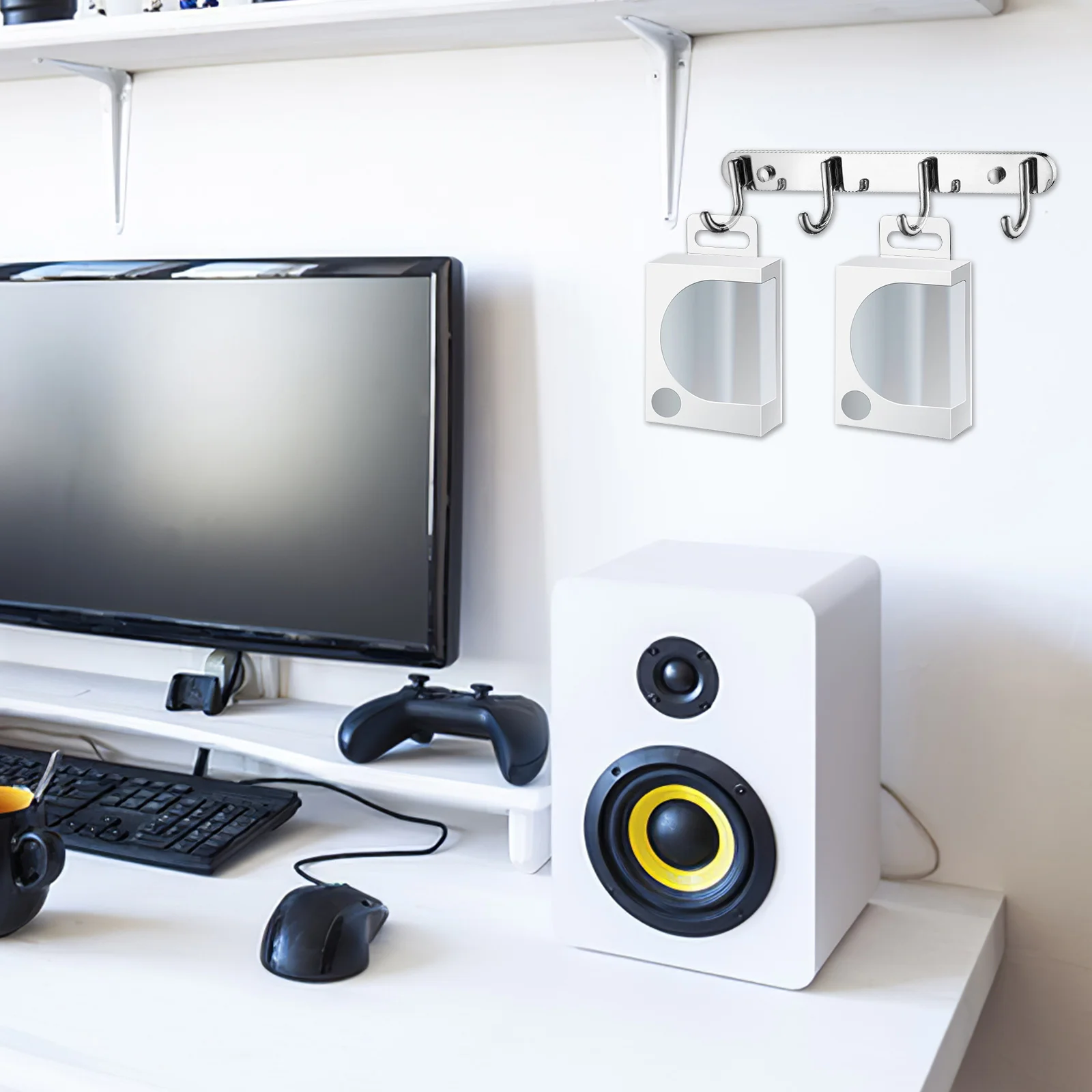 

100pcs Hanging Tags Transparent Heavy Duty Self Adhesive Hang Tabs For Retail Display Slot Hole Plastic Fixture Sticky Tabs