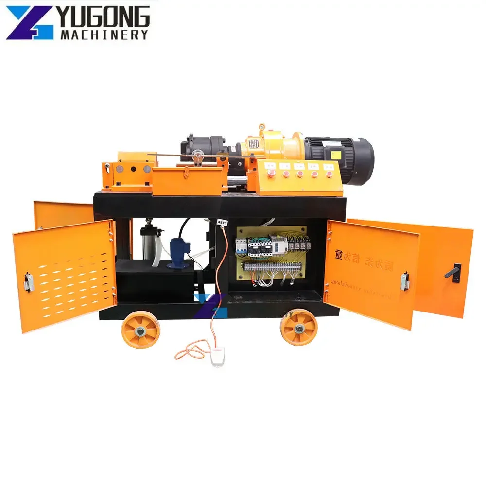 Quality Assurance 12-50 Mm Rebar Thread Rolling Machine Adding Length 200 Mm Steel Bar Thread Rolling Machine