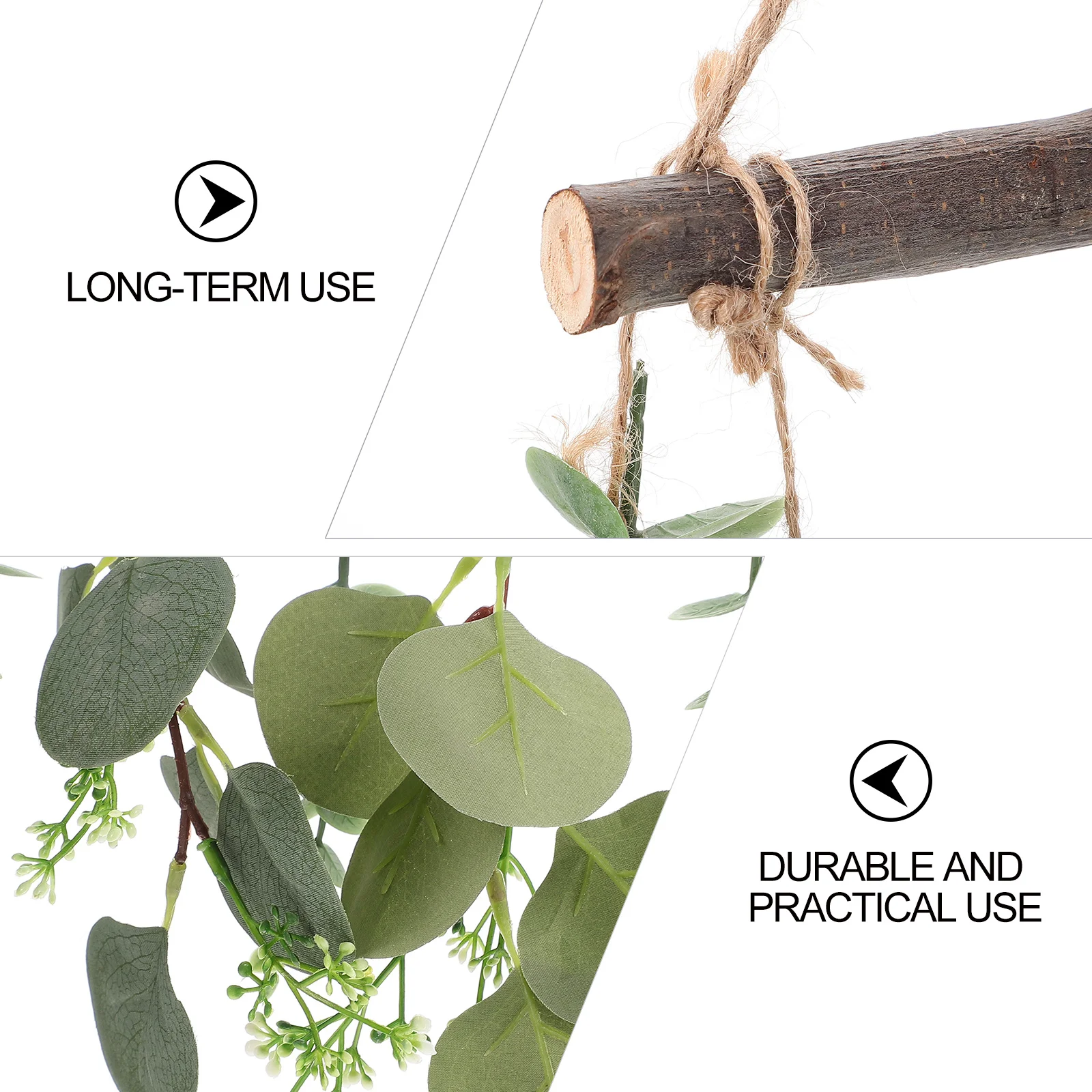 

1Pcs Simulation Eucalyptus Leaf Pendant Realistic Artificial Plant Wall Hanging Decor for Home Garden Wedding Indoor Scene