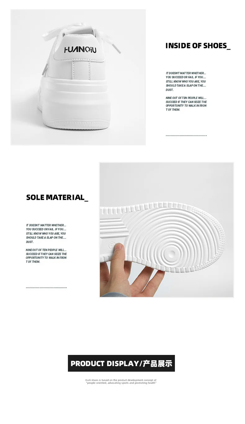 حذاء أبيض بنعل سميك للنساء 2025 حذاء نسائي ربيعي جديد غير رسمي متعدد الاستخدامات