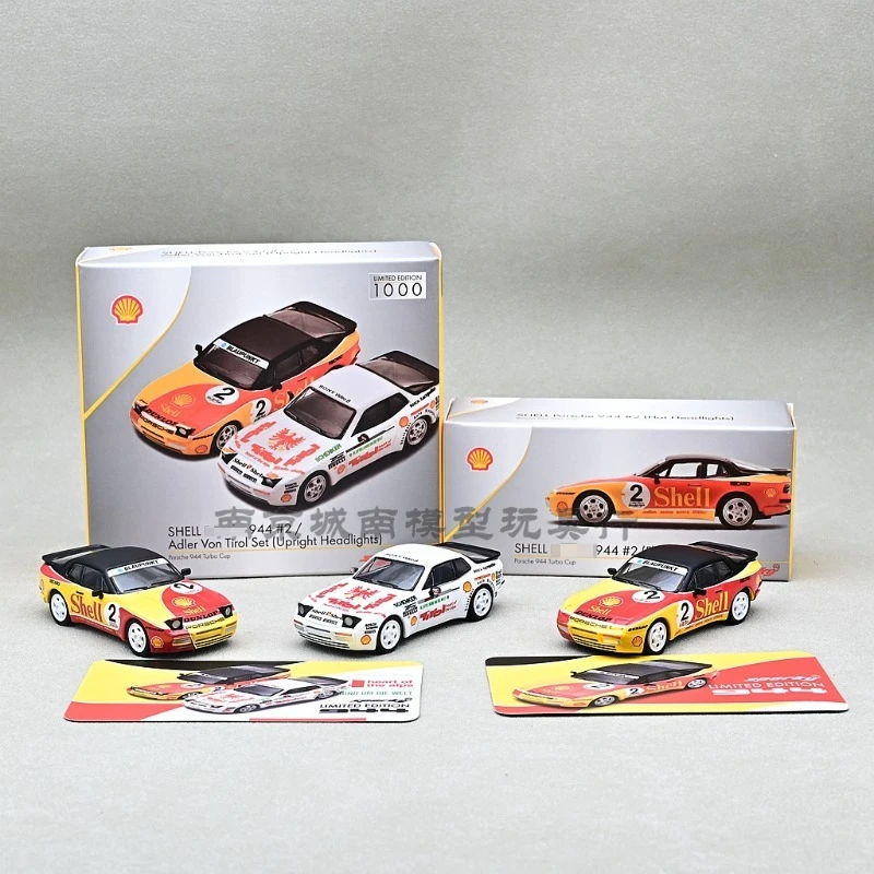 Sparky&Tiny 1/64 944 #2/Adler Von Tirol Set(Upright Headlights) Alloy Toy Motor Vehicle Diecast Metal Model Gifts
