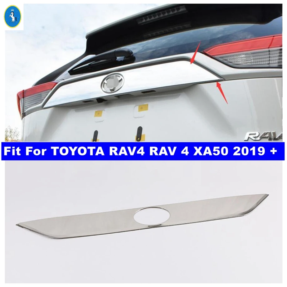 

Auto Rear Trunk Lid Cover Tailgate Trim Hatch Back Door Handle Molding Boot Garnish Strip For TOYOTA RAV4 RAV 4 XA50 2019 - 2024