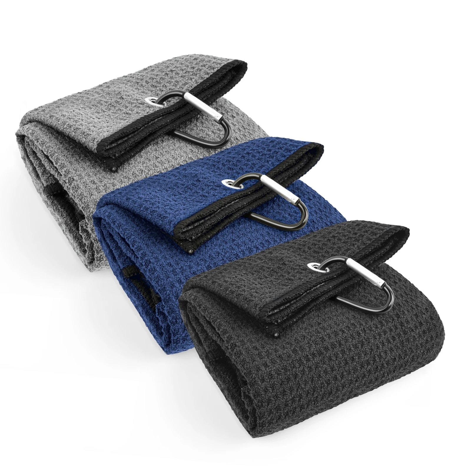 Microfiber Golf Towel Portable Waffle Pattern Golf Cleaning Towels Quickly Remove Sand Mud Dirt Sweat Sports Gym Sweat Towels