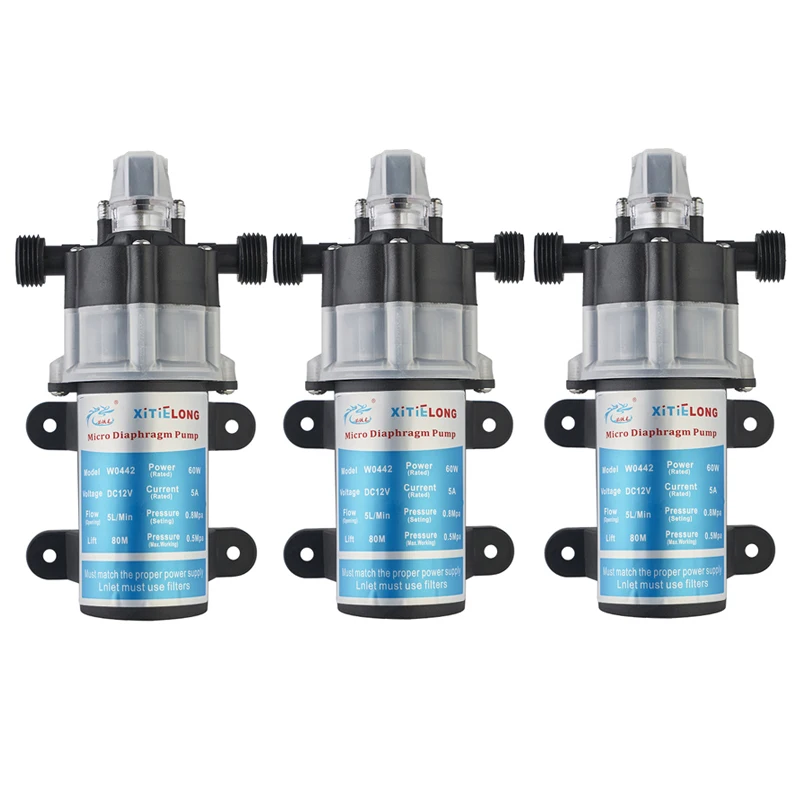 

W0442YD-12-60X12V 60 Вт малошумный бытовой насос для очистки воды, миниатюрный мембранный насос, бустерный насос
