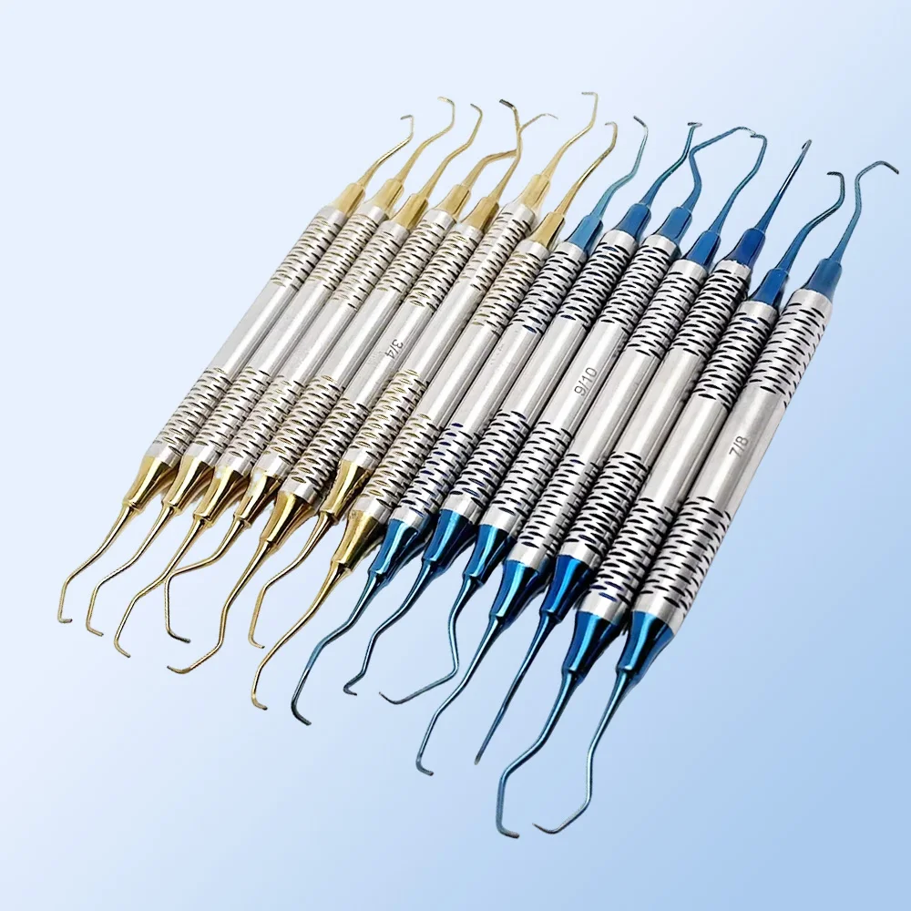 

7Pcs Dental Scaler Set for Subgingival Scaling Supragingival Calculus Removal Teeth Cleaning Periodontal Care Instruments