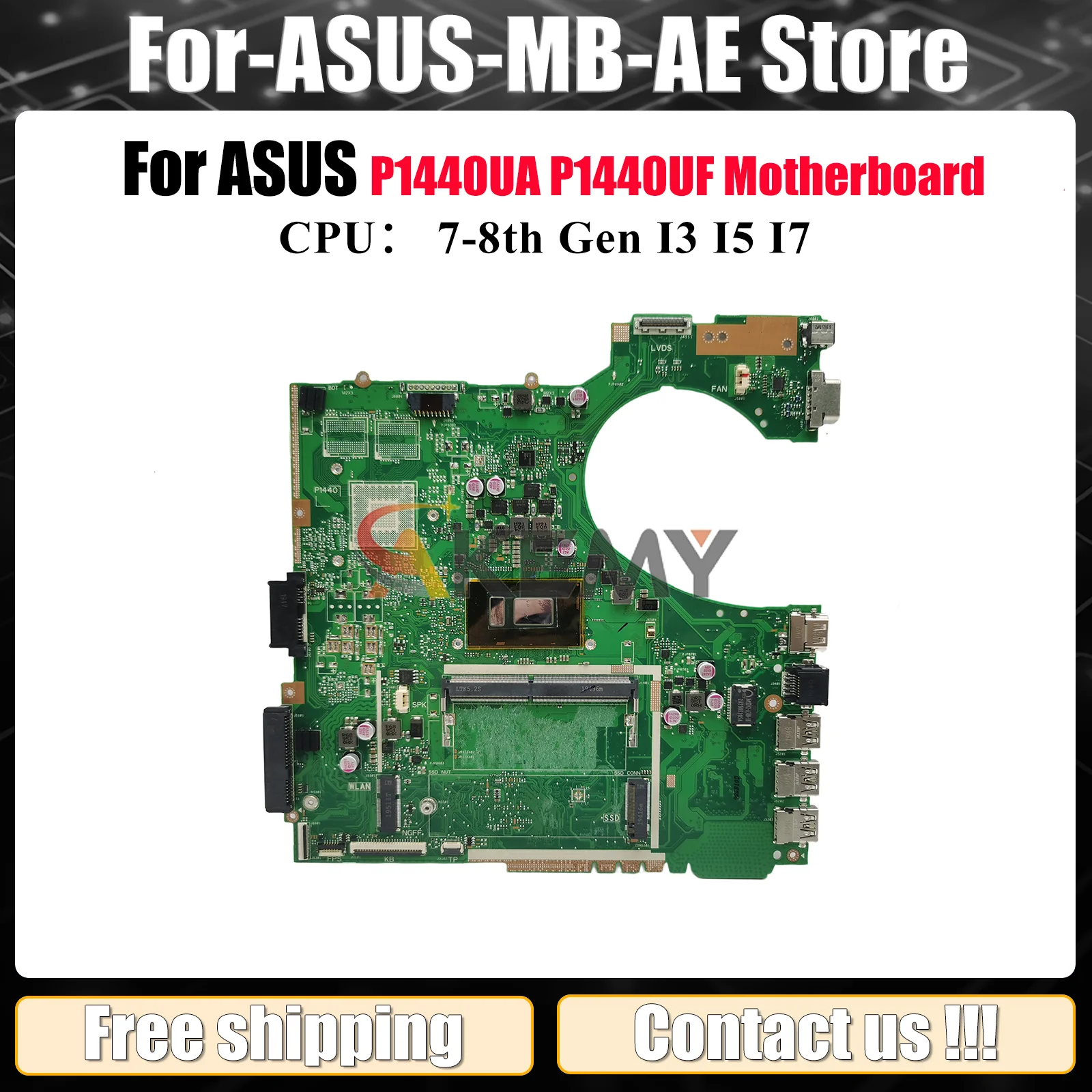 

P1440UA Материнская плата для ноутбука ASUS ProArt P1440UF P1440U P1440UA Материнская плата для ноутбука с процессором I3 I5 I7 100% тестирование ОК быстрая доставка