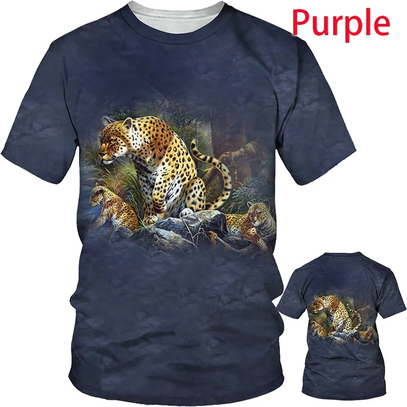 Cool Lion Tiger 3D Printed Couple T-shirt Unisex Summer Fashion Animal Short Tops