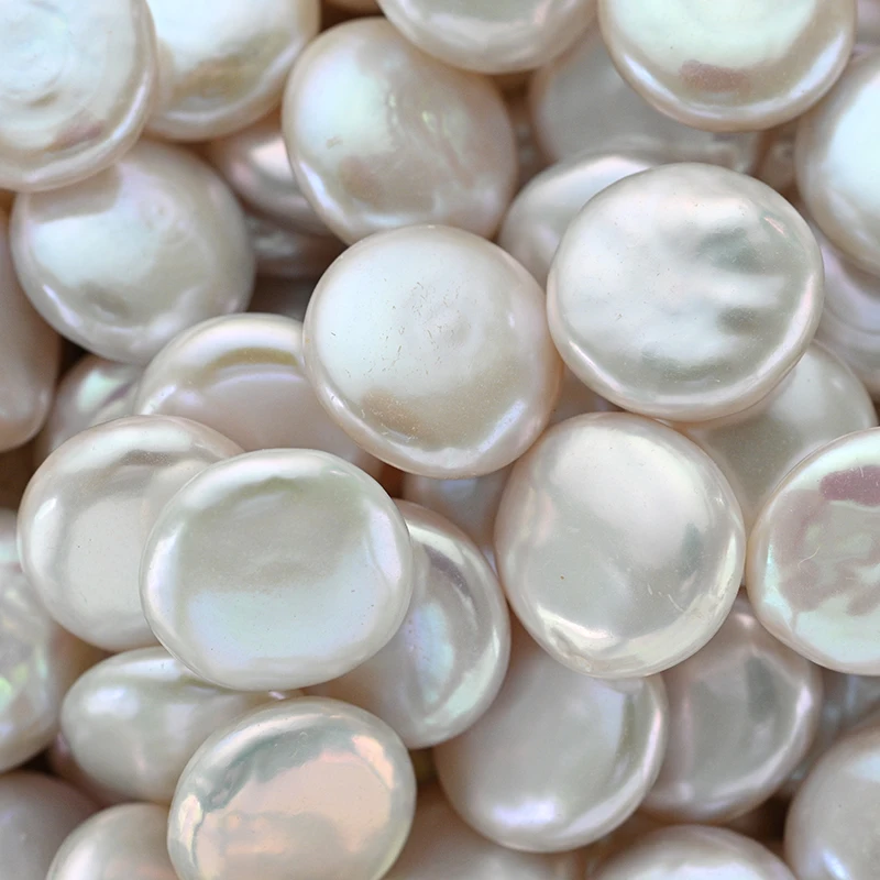 wholesale high quality natural freshwater coin pearls,round,good luster,clean surface