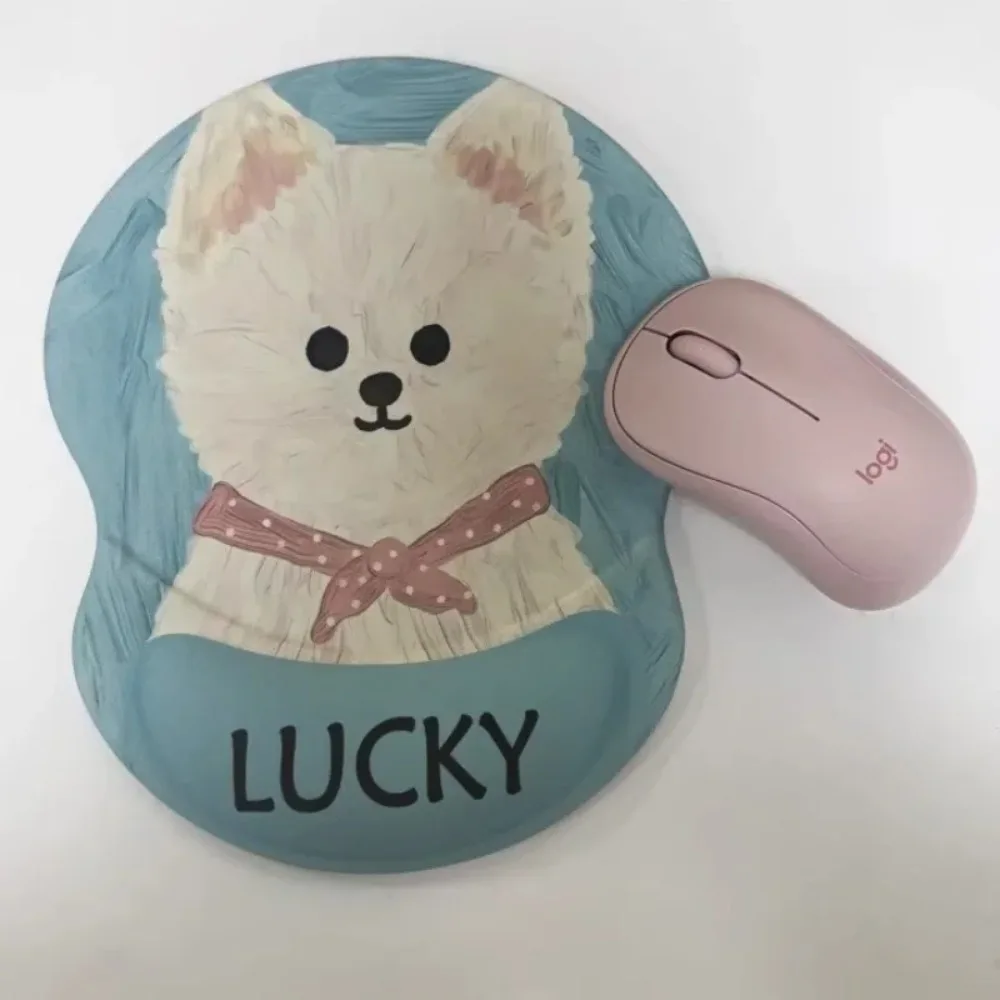 Tappetino per mouse simpatico cucciolo Tappetino per mouse antiscivolo in gomma naturale Lockedge Cartoon Dog Office Home Computer portatile Tappetino per mouse portatile piccolo