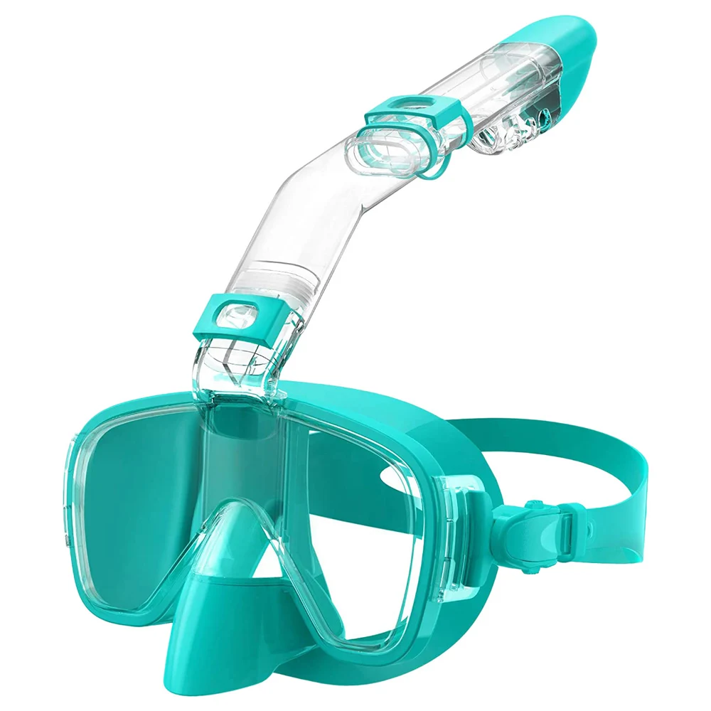 Tauchmasken, faltbares Antibeschlag-Schnorchelmasken-Set mit vollständig trockenem Top-System zum kostenlosen Schwimmen, professionelle Schnorchelausrüstung für Erwachsene und Kinder