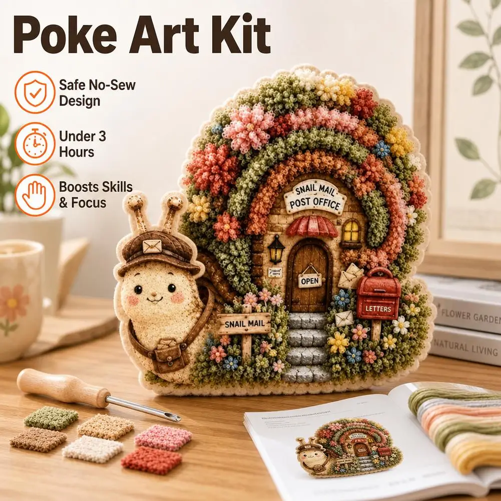 3D Fabric Poke Art Kit Fabric Stamping Fun Safe No-Sew Design,Completed In Under 3 Hours Halloween DIY Craft Kit