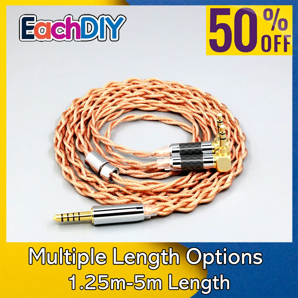 

Graphene 7N OCC Shielding Coaxial Mixed Earphone Cable For Verum 1 One Headphone Headset L Shape 3.5mm Pin 4 core 1.8mm LN007771