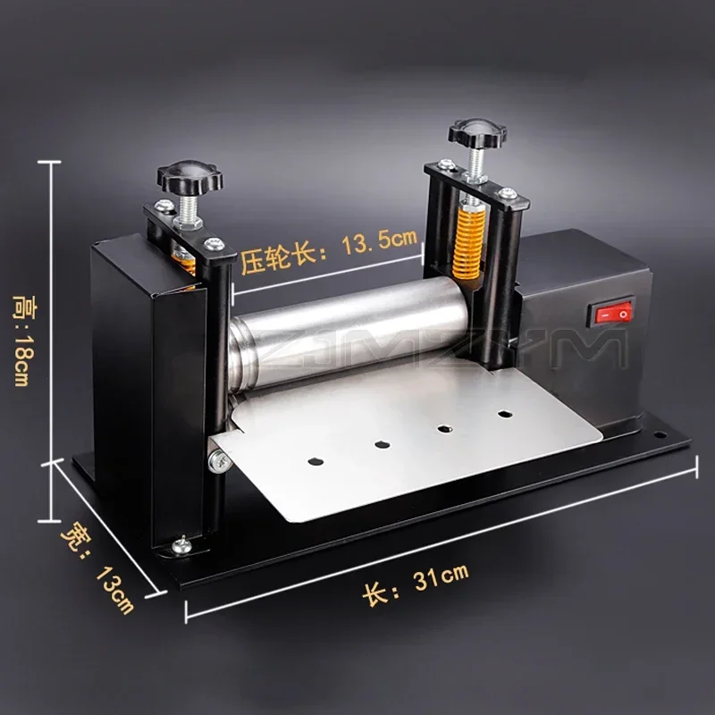 Electric hand crank Small leather drawing machine small leather stripper manual rubber hose machine leather laminating machine