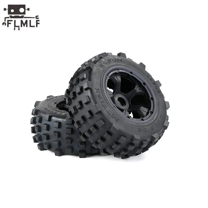 Rc Car Knobby Rear 195X80mm or Front 195X75mm Wheel Tire for 1/5 HPI ROFUN ROVAN KM BAJA 5T 5SC 5FT LOSI DBXL Truck Parts