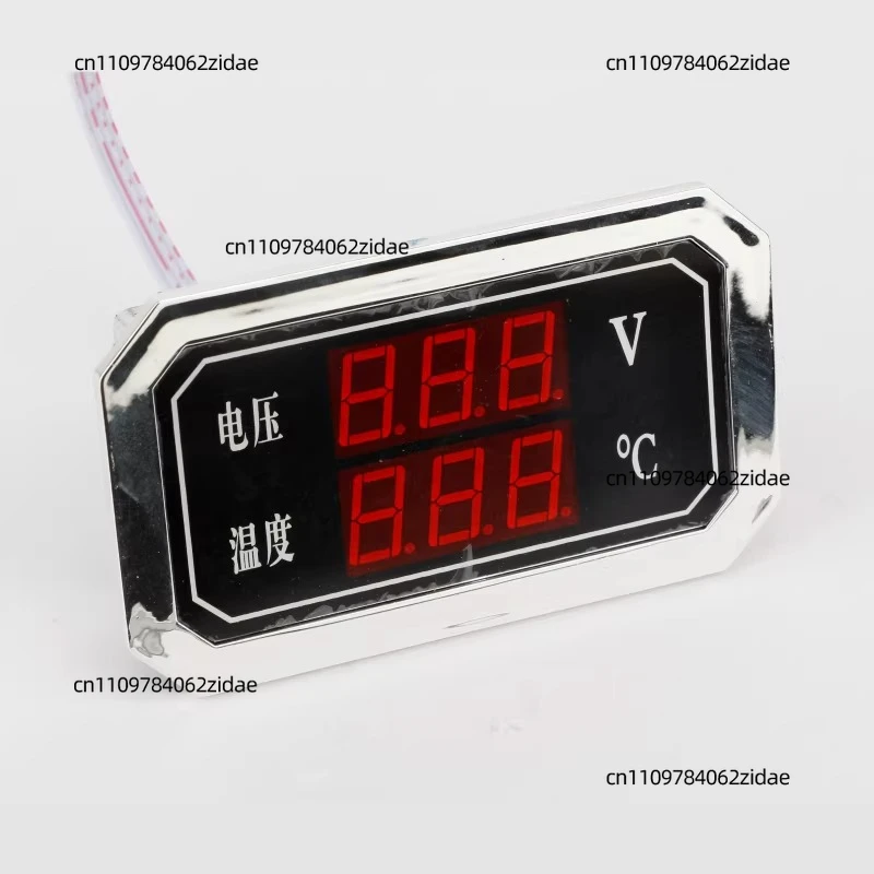 For LED Dual Display AC Voltmeter Thermometer Digital Power Meter K-Type Thermocouple Thermometer for Heating Tube 0-800℃